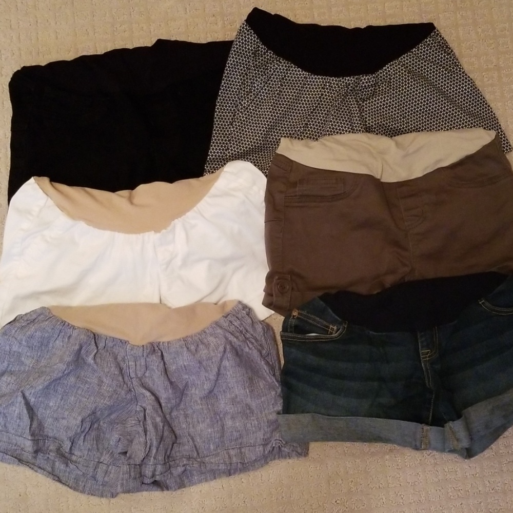 Set of 6 maternity shorts